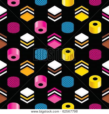Seamless Liquorice Background Pattern Texture
