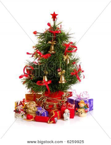 Abeto de Navidad adornado