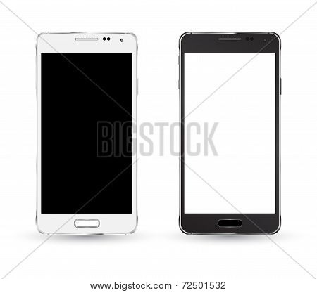 New smartphone on white background.
Can use for printing, website, apps demo and presentation element and application mockups.