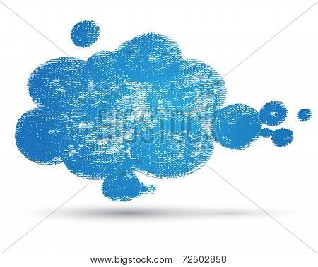 Cloud paint on texture canvas background.