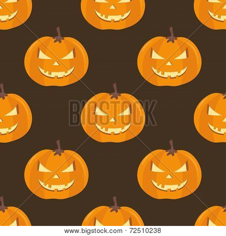 Seamless pattern with pumpkins