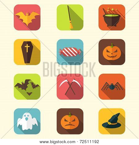 Halloween flat icons