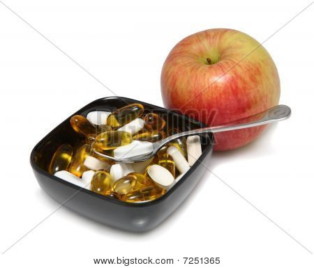Apple com pílulas
