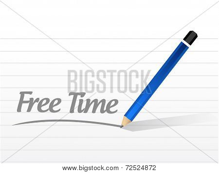 Free Time Message Illustration Design