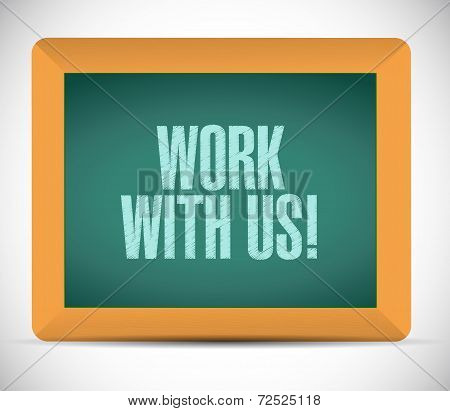 Work With Us Message Illustration Design