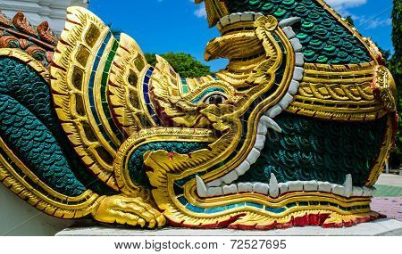 king of Naga statue, Serpent head statue