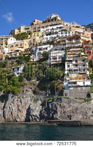 Picturesque view of village Positano, Italy