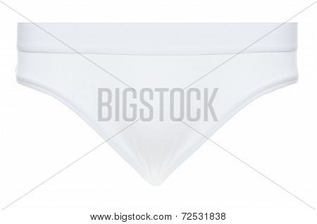 Front View Of White Bikini Brief Underwear