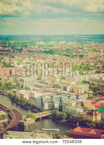 Retro Look Berlin Aerial View
