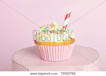 Cupcake with sprinkles