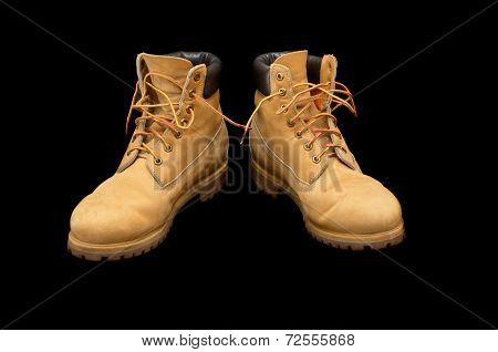Authentic Pair Of 8 Inch Yellow Work Boots