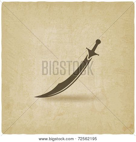 Arabian saber scimitar old background