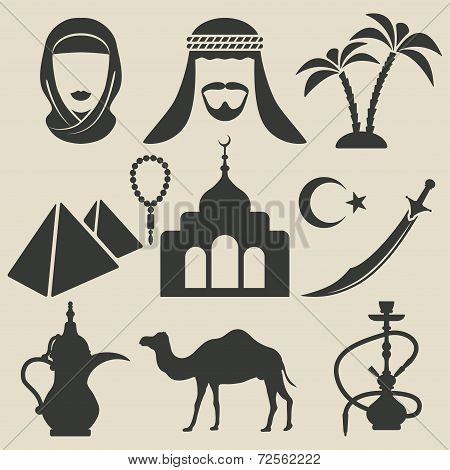 Arabic icons set