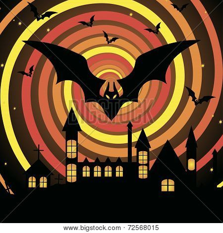 Halloween template frame