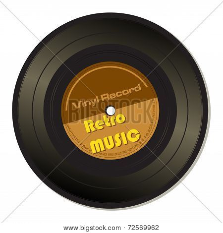 Retro music vinyl record