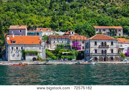 Village Of Perast On The Bay Of Kotor