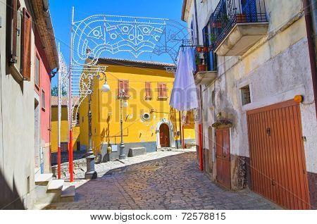 Alleyway. Pietragalla. Basilicata. Southern Italy.