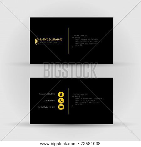 Set of modern vector business card template
