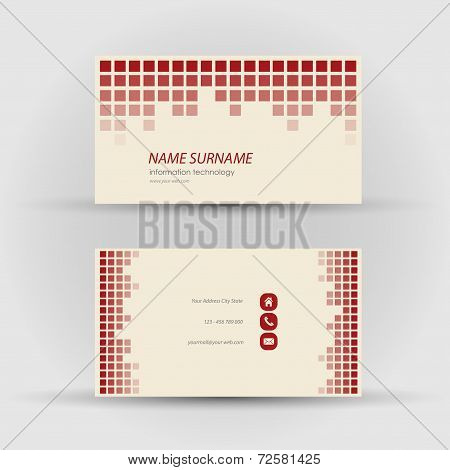 Set of modern vector business card template