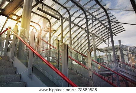 Canary wharf DLR station, business and banking aria