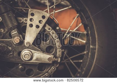 Motorcycle sprocket and custom chain guard 