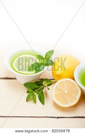 Mint Infusion Tea Tisane With Lemon