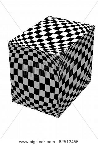 cube chess - black and white