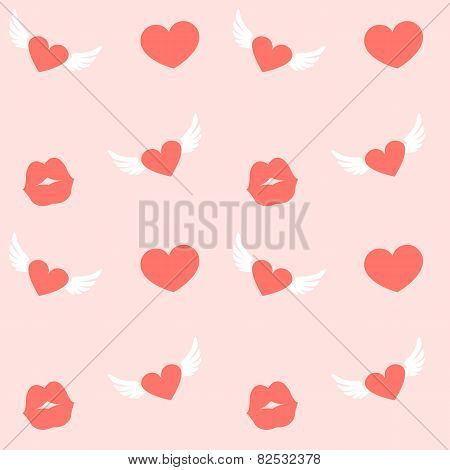 Love Hearts' for Valentine's Day Seamless Pattern