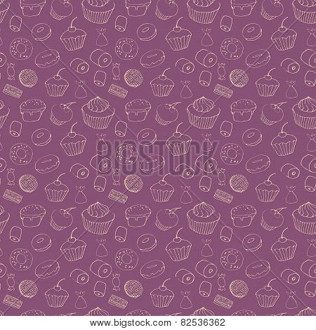 seamless pattern with sweets