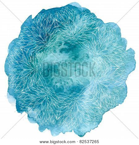 Watercolor blue lace