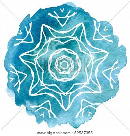 Watercolor blue lace