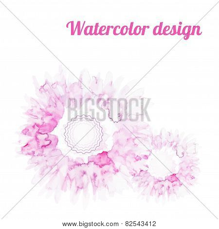 Vector watercolor floral background