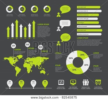 Set Of Infographic Elements With Icons