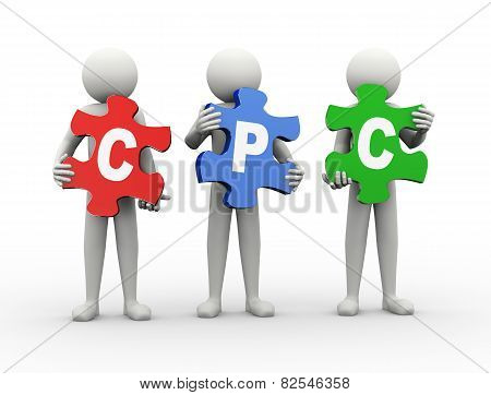 3D Man Puzzle Piece - Cpc