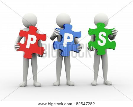 3D Man Puzzle Piece - Pps