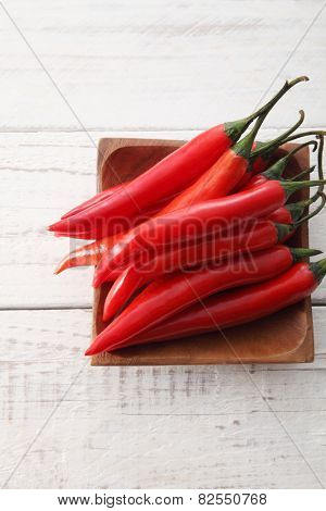 red chili arraged in a small plate