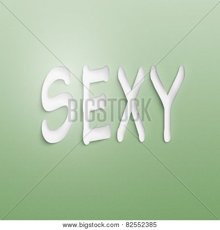 text on the wall or paper, sexy