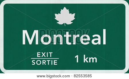 Montreal Canada Transcanada Highway Road Sign