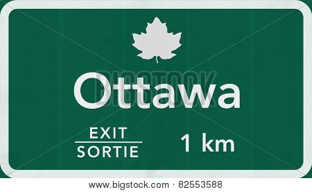 Ottawa Canada Transcanada Highway Road Sign