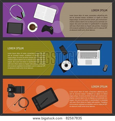 Objects Used In  People Usual Life Set.trendy Flat Style