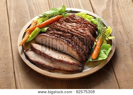 barbecue beef brisket, texas style