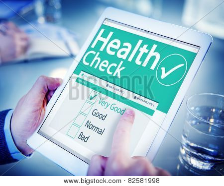 Digital Health Check Healthcare Concept