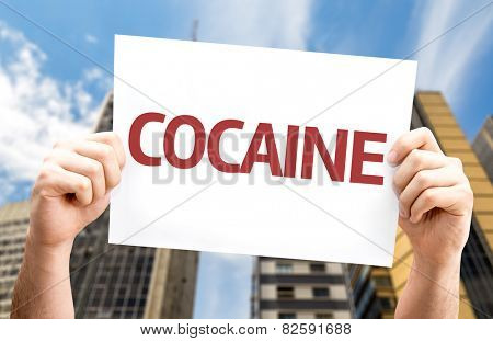 Cocaine card with a urban background