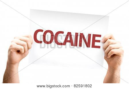 Cocaine card isolated on white background