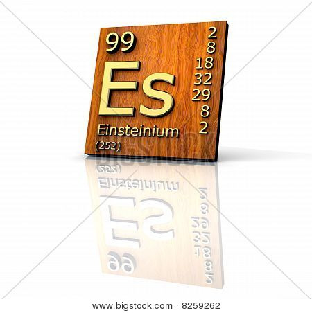 Einsteinium Periodensystem der Elemente Holz board