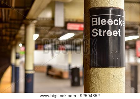 Bleecker Street Subway Station - New York City