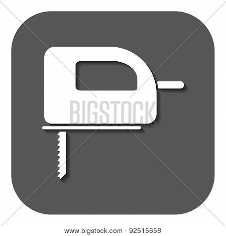 The Fretsaw Icon. Fretsaw Symbol. Flat
