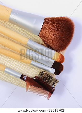 Set Of Brushes For Makeup