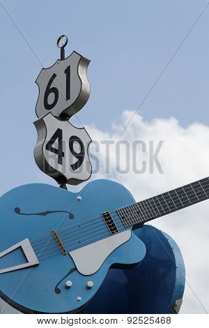 Guitars Show The Junction Of Us 61 And Us 49 In Clarksdale