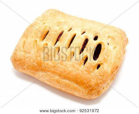 Fresh Puff Pastry Isolated On A White